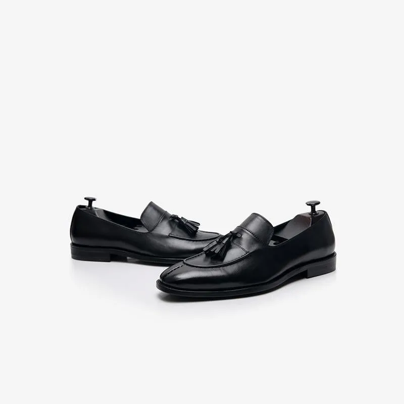 Mens Loafer Cowhide Tassel
