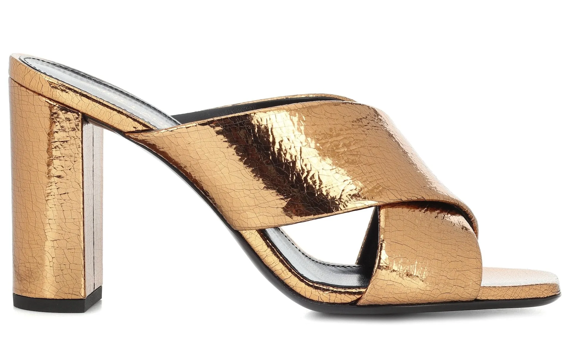 Metallic 'Lou Lou' Mules - Black, Red, Gold