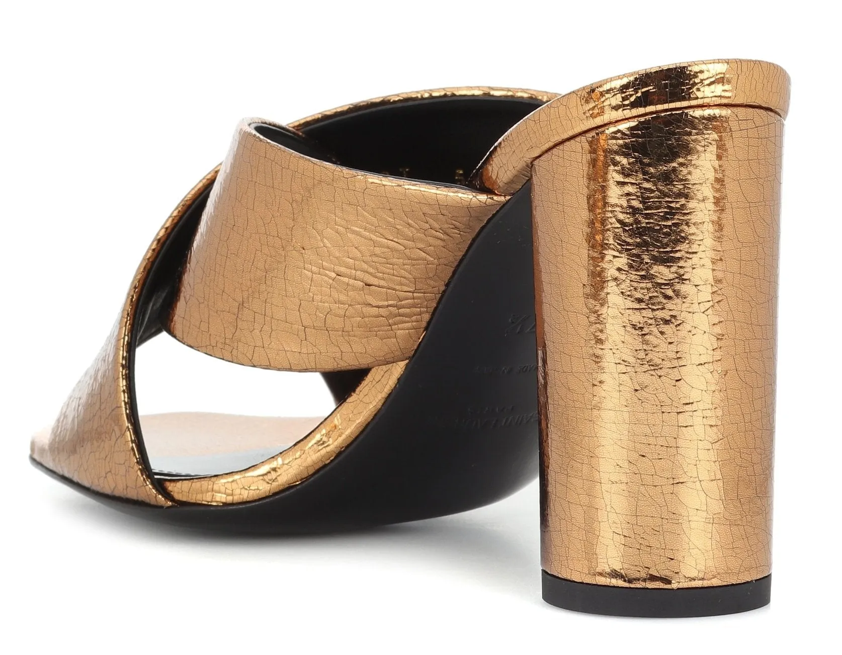 Metallic 'Lou Lou' Mules - Black, Red, Gold
