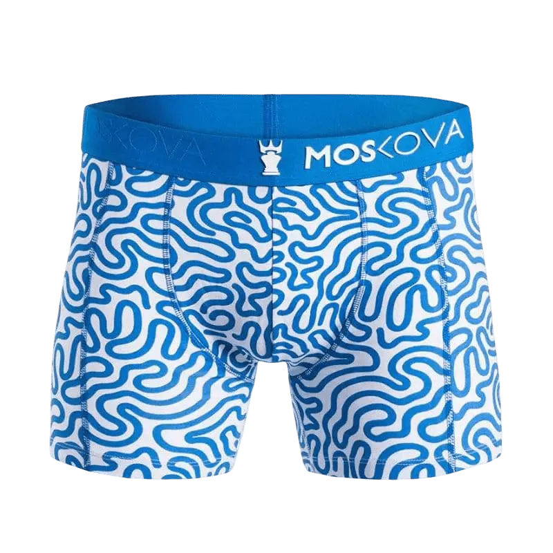 MOSKOVA BOXER M2 COTTON Small-XXLarge Labyrinthe Blue