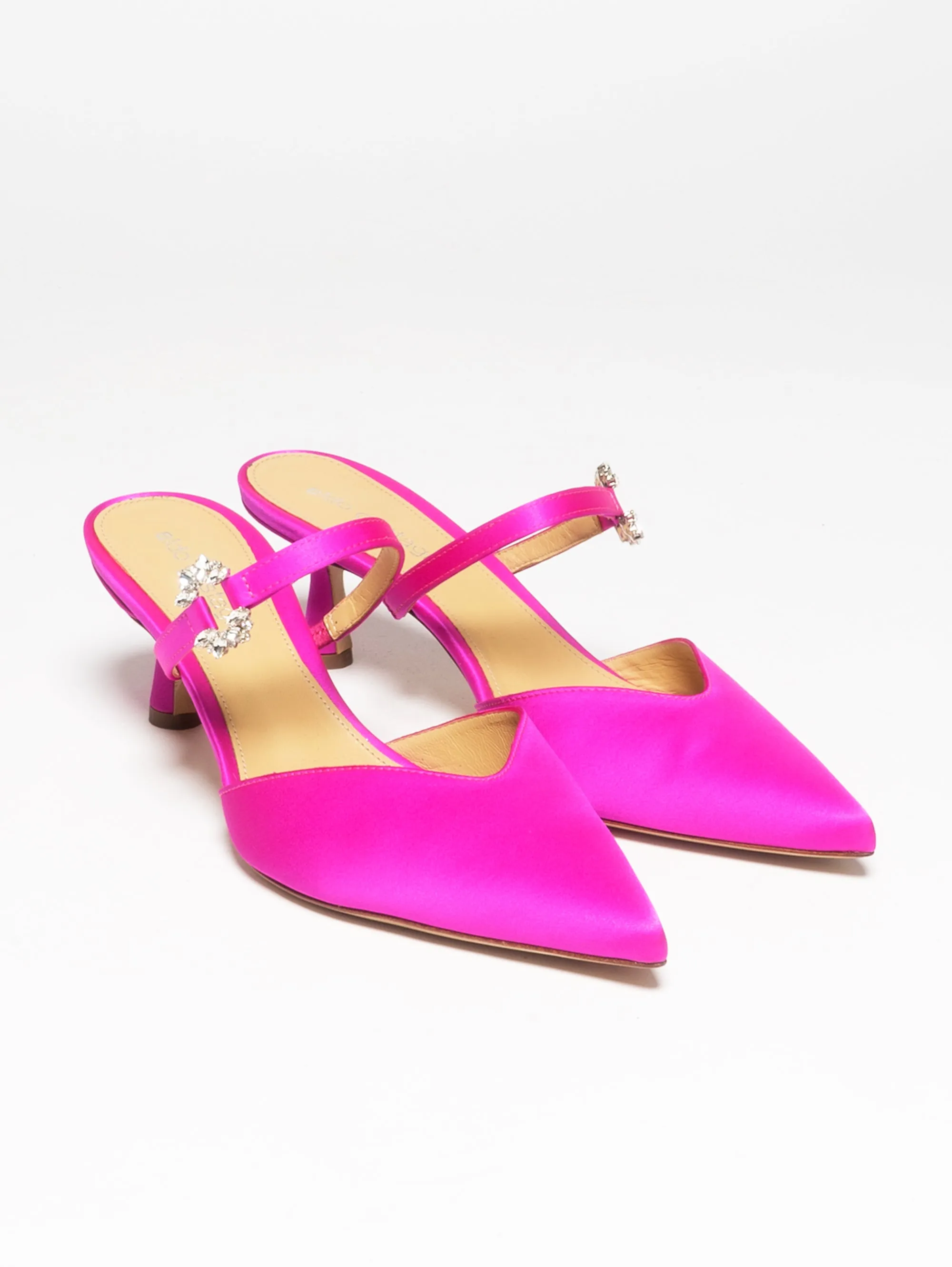 Mules in Raso Fucsia