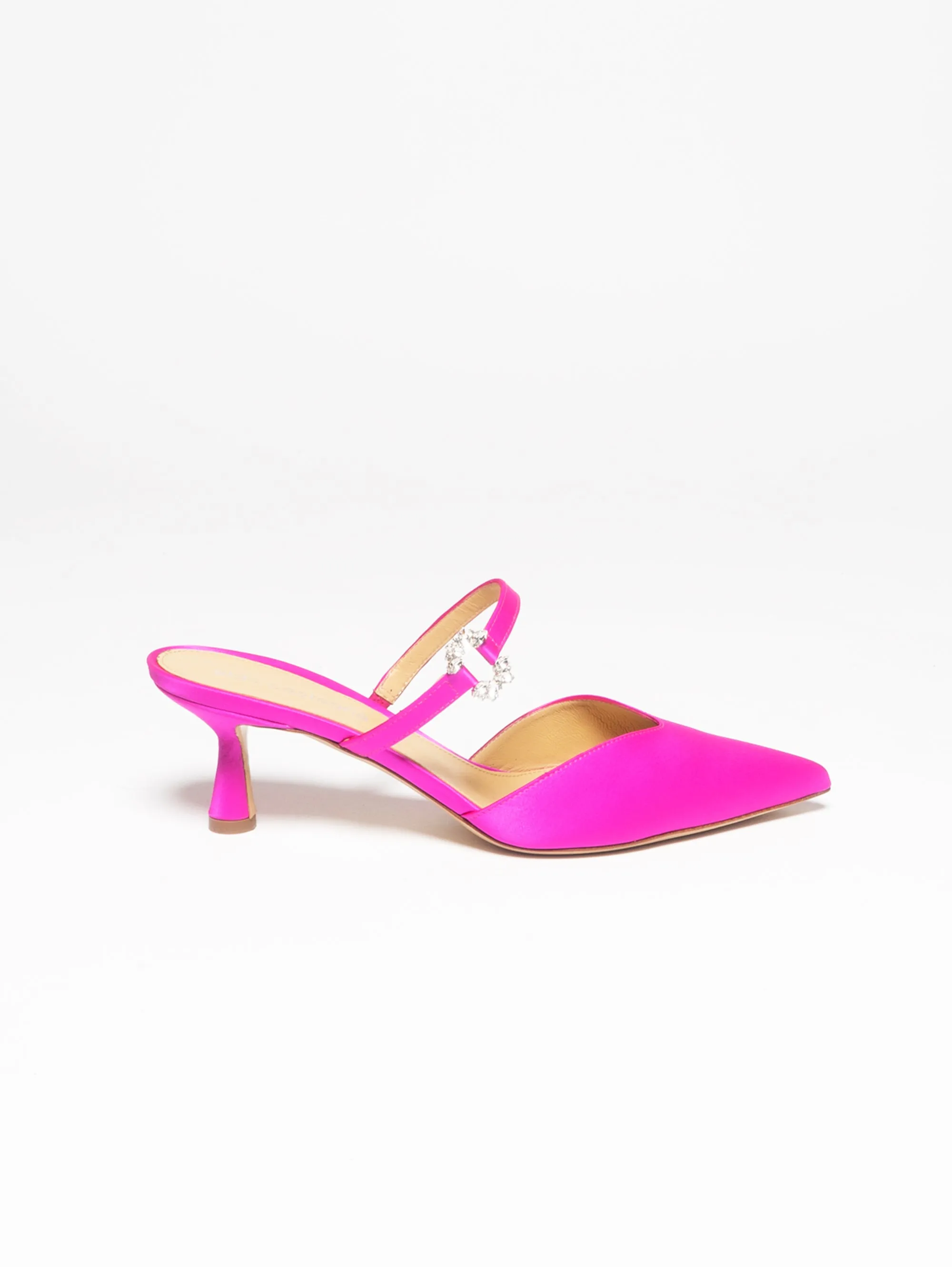 Mules in Raso Fucsia