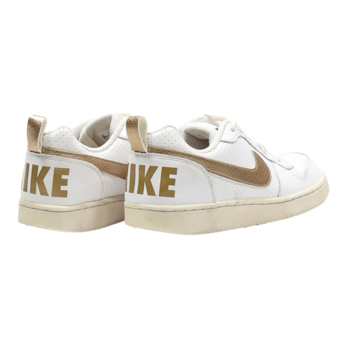 NIKE Court Borough Sneaker Trainers White Leather Boys UK 6