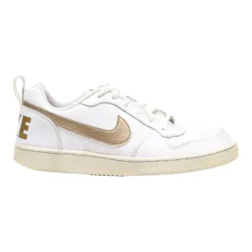 NIKE Court Borough Sneaker Trainers White Leather Boys UK 6