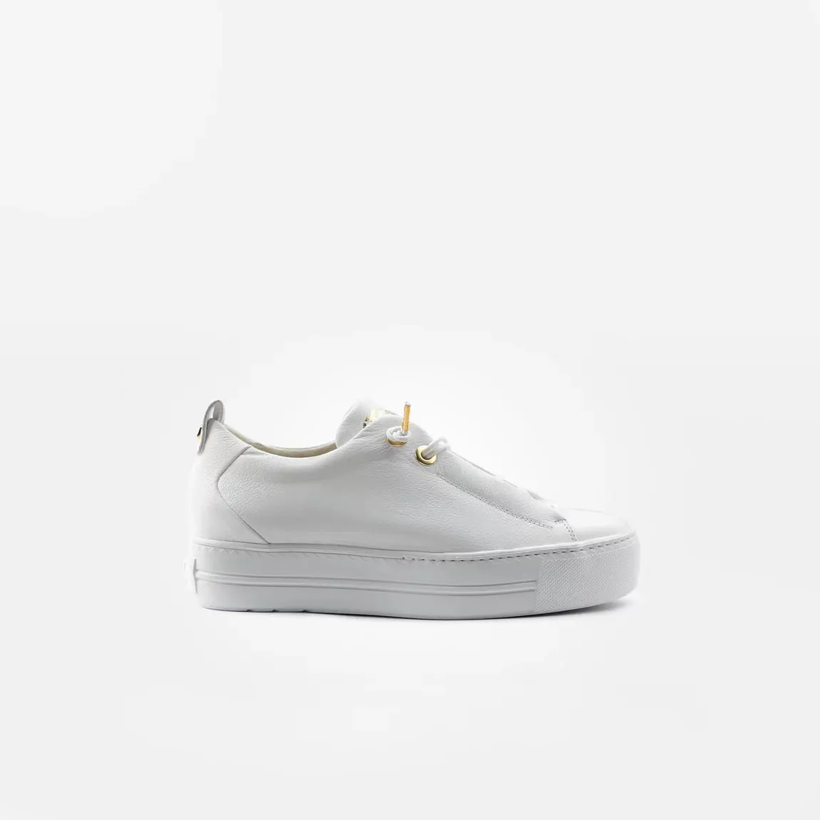 Paul Green - 5017 White Elastic Slip On Trainer*