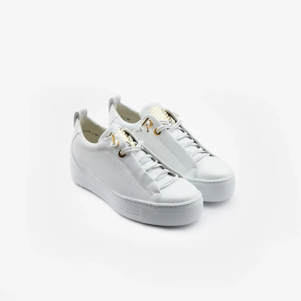 Paul Green - 5017 White Elastic Slip On Trainer*