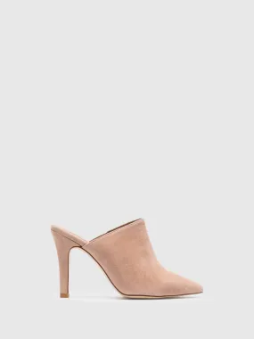 Pink Pointed Toe Mules