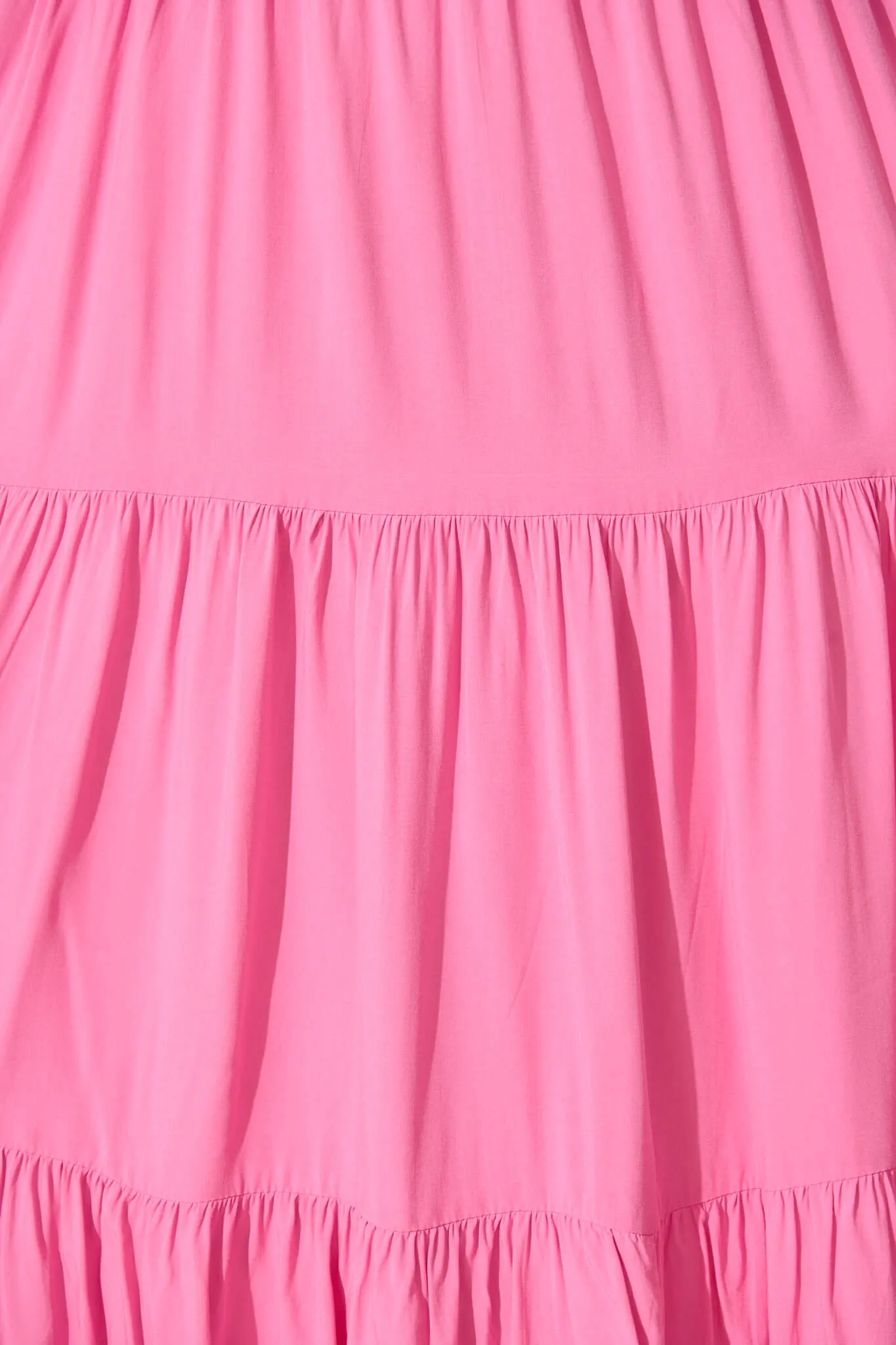 Pink Tiered Midi Dress - Nevi Style