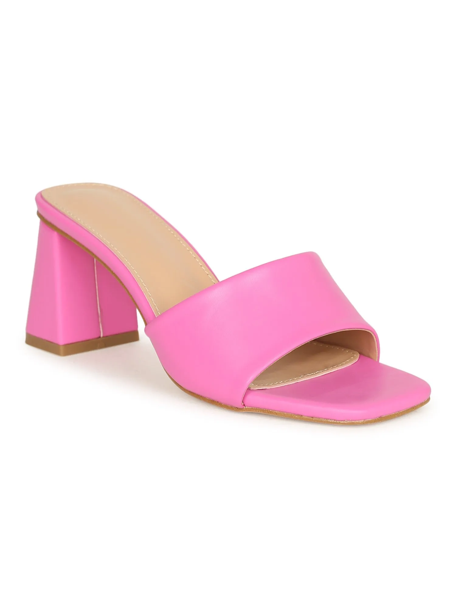 "Glamour Girl" Pink Square Toe Heels
