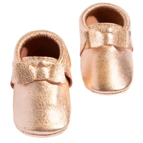 Rose Gold Bow Baby Shoe