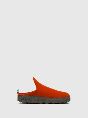Round Toe Mules COME Orange