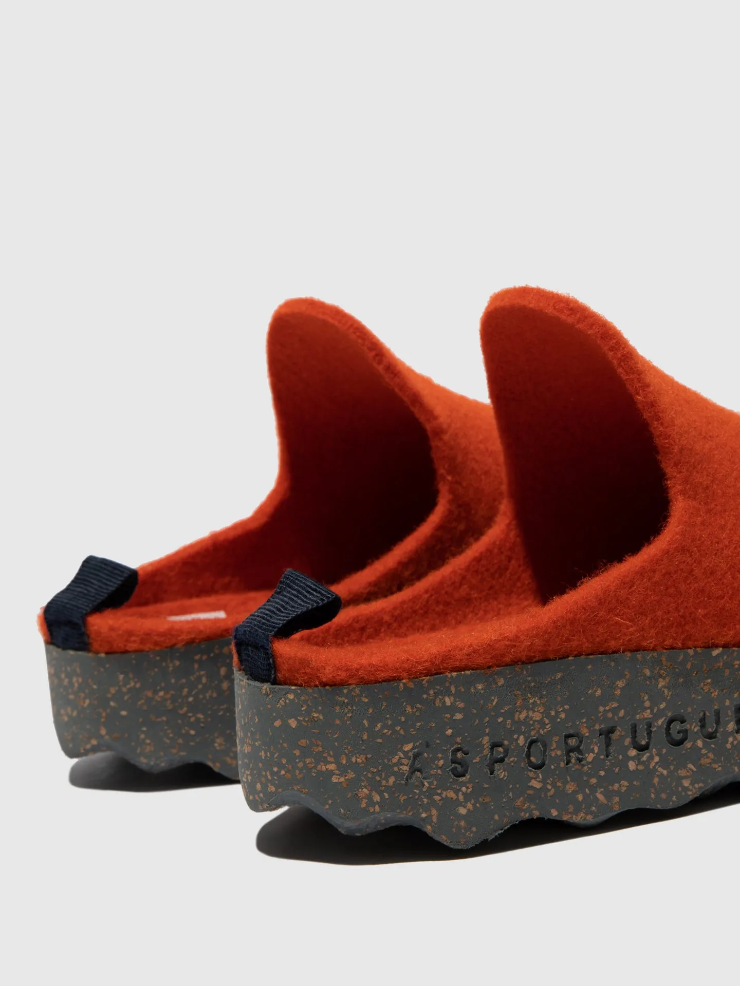 Round Toe Mules COME Orange