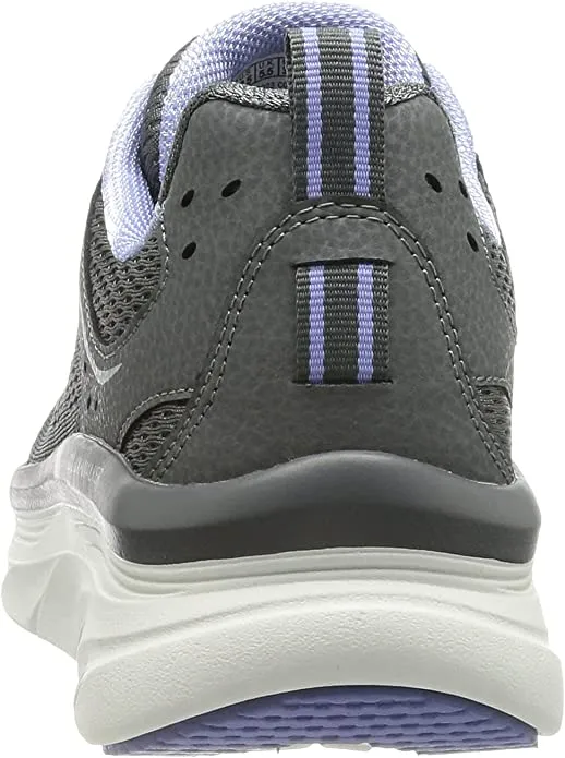 Skechers D'Lux Walker-Infinite Motion Slate/Taupe Lace Up Low Top Sneakers