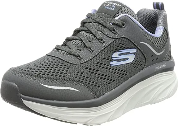 Skechers D'Lux Walker-Infinite Motion Slate/Taupe Lace Up Low Top Sneakers