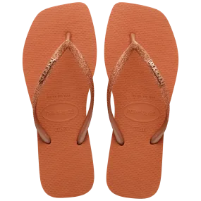 Slim Square Glitter Flip Flops