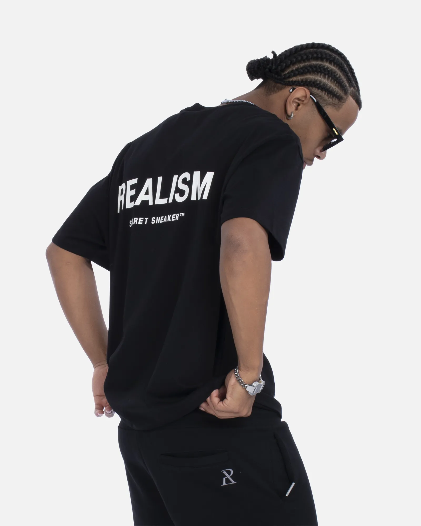 SSS REALISM BACK LOGO TEE JET BLACK