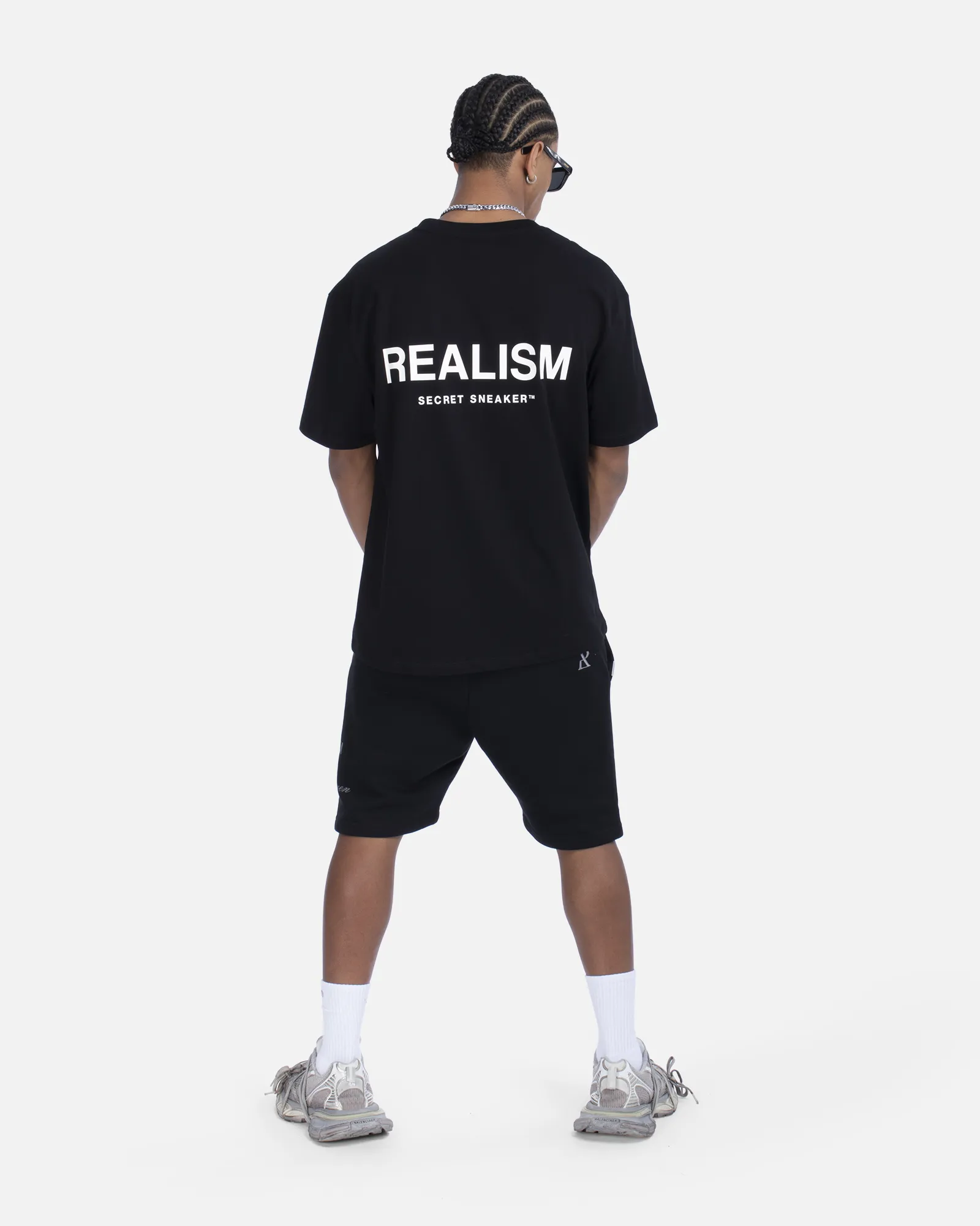 SSS REALISM BACK LOGO TEE JET BLACK