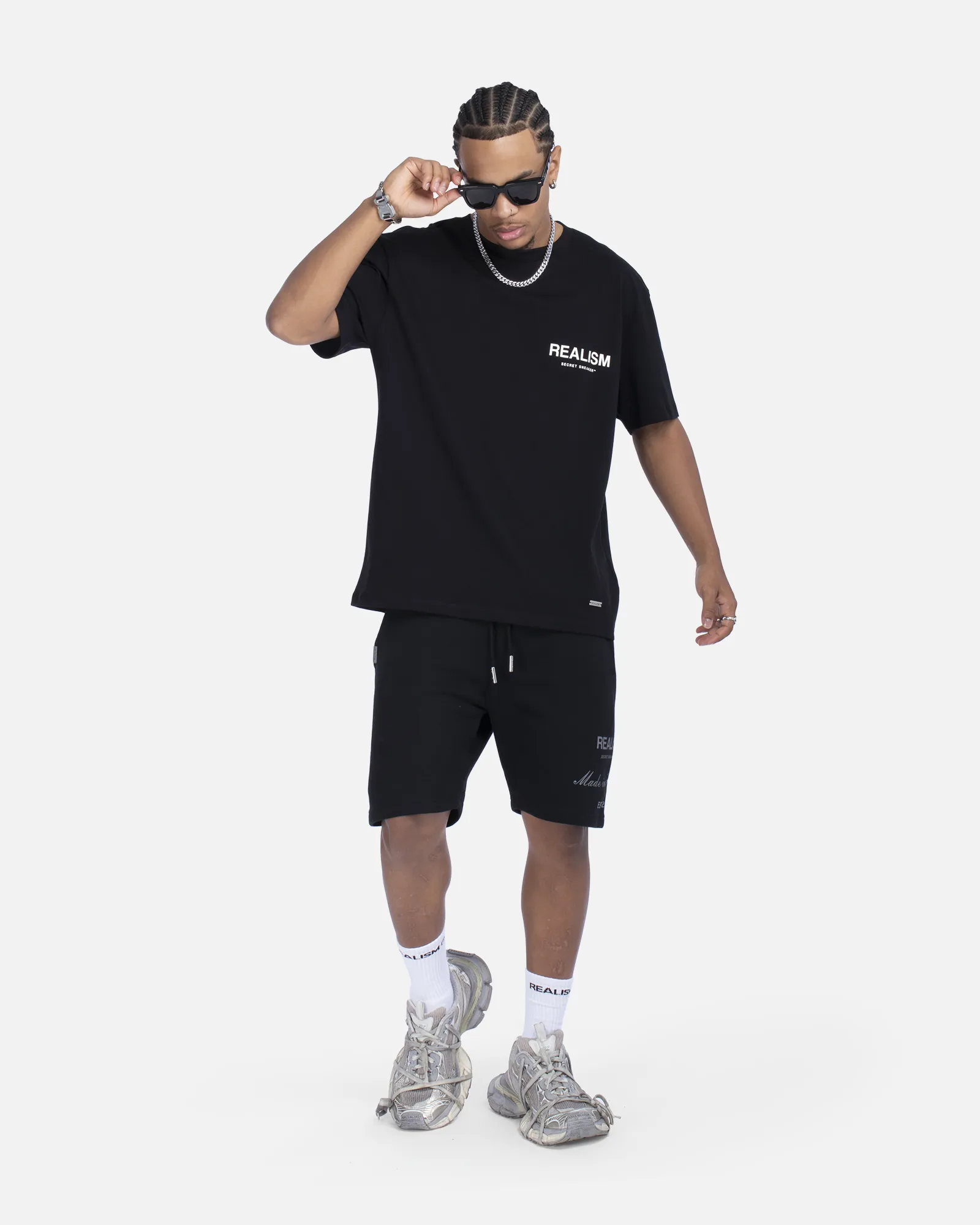SSS REALISM BACK LOGO TEE JET BLACK
