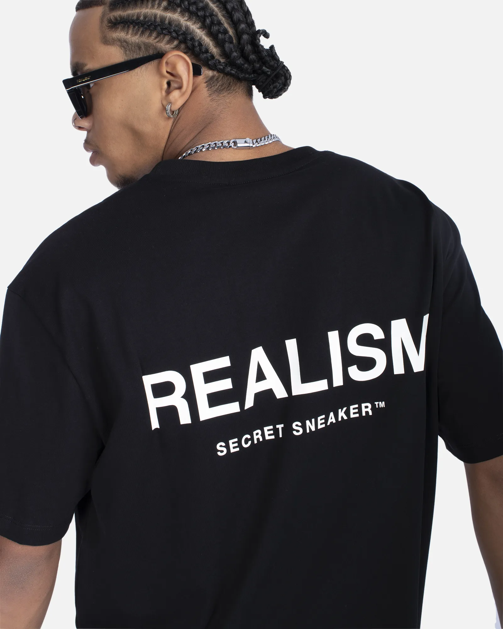 SSS REALISM BACK LOGO TEE JET BLACK