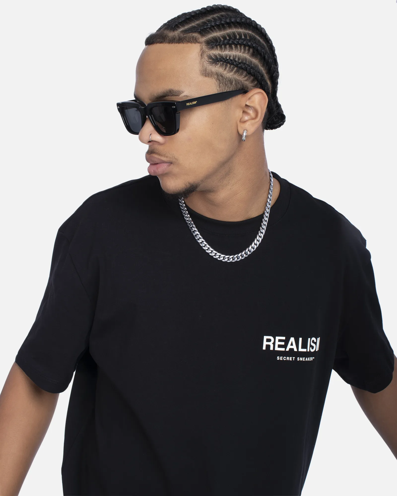 SSS REALISM BACK LOGO TEE JET BLACK