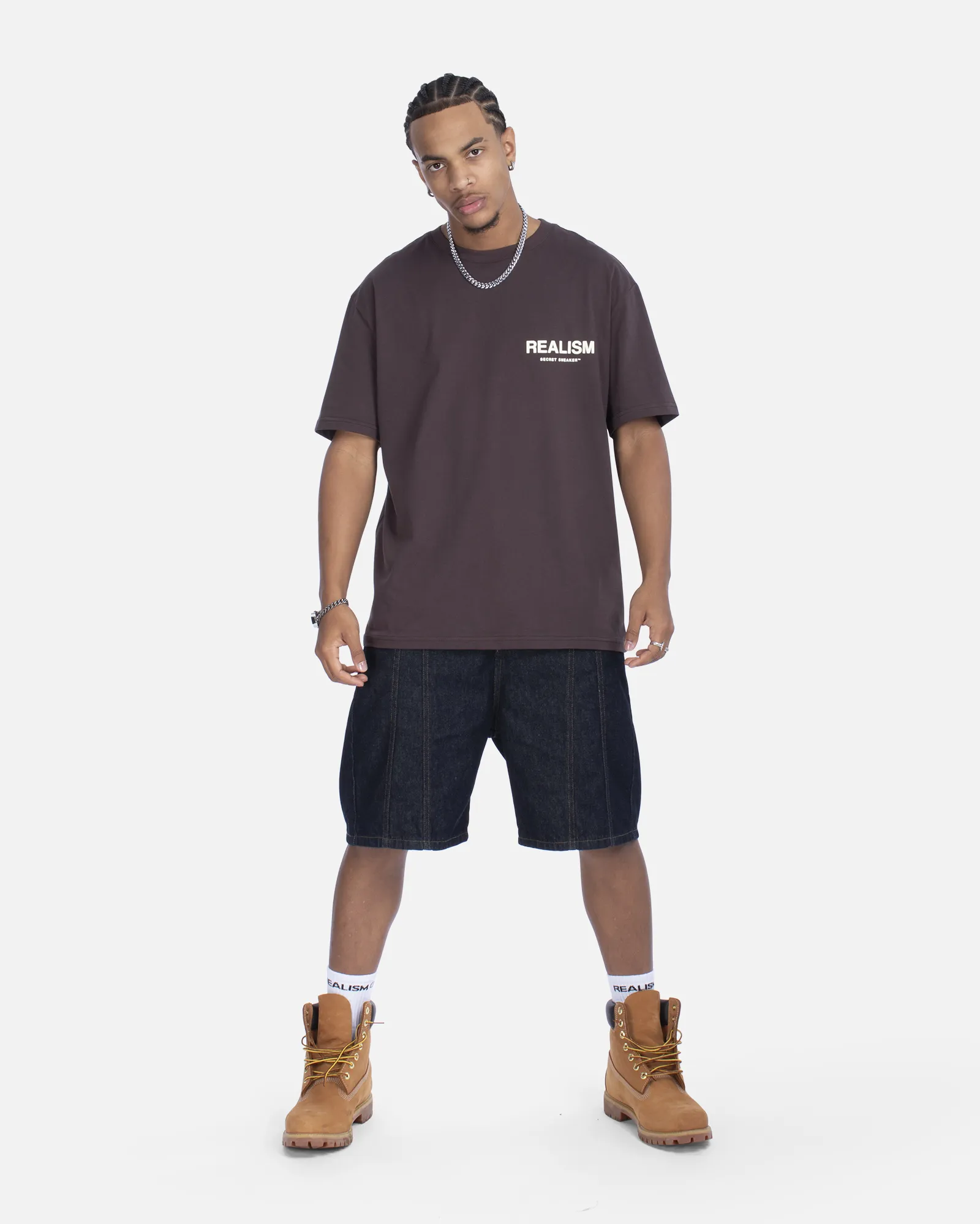 SSS REALISM BACK LOGO TEE PLUM
