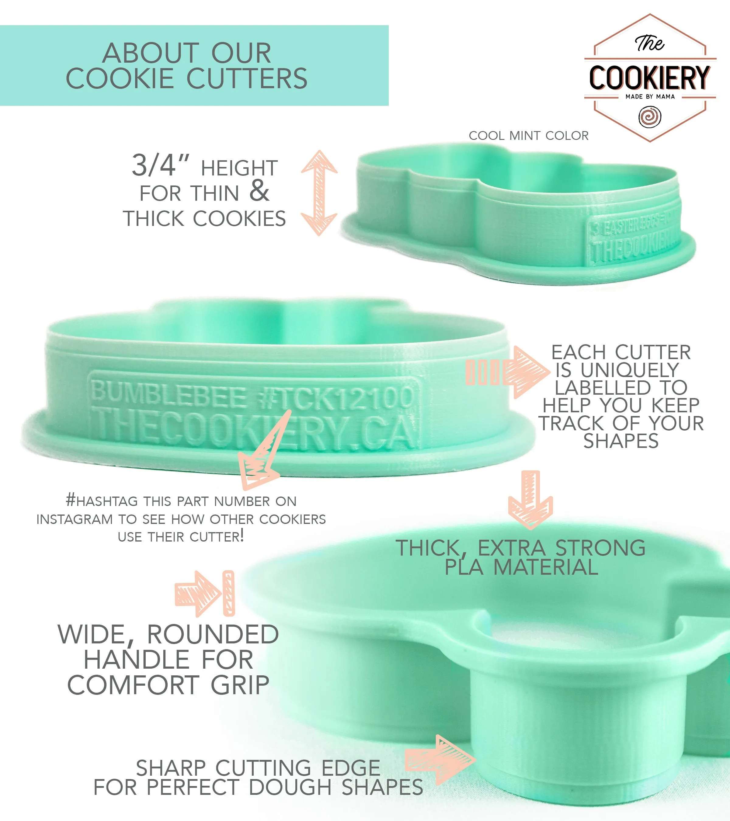 Summer Beach Mini Cookie Cutter Set - Mini Beach Cookie cutter Set - 3D Printed Cookie Cutter - TCK21125 - Set of 4