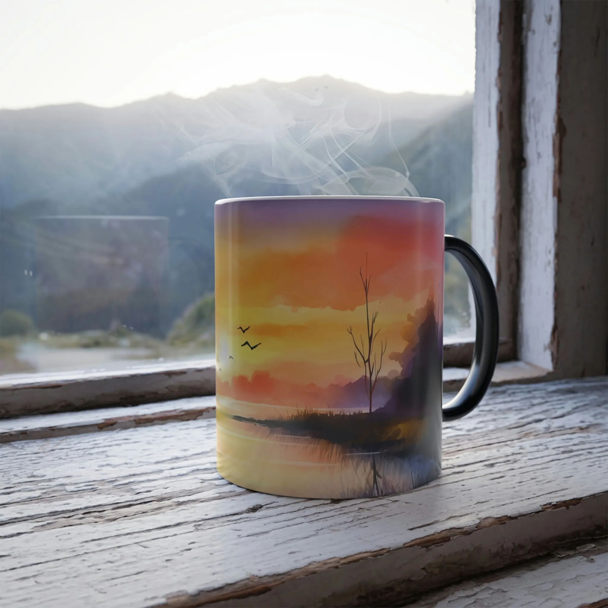 Sunrise Mornings Mug - Perfect Gift for the Camper, Hiker, Lake House or as a House Warming Present