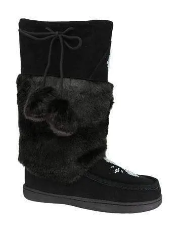 Taxi Women's Lucky-02 Tall Mukluk Boots- Black