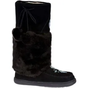 Taxi Women's Lucky-02 Tall Mukluk Boots- Black