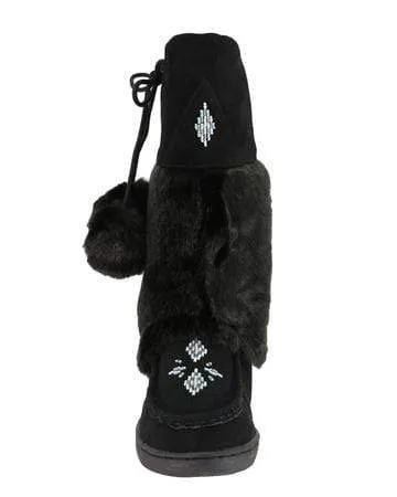 Taxi Women's Lucky-02 Tall Mukluk Boots- Black