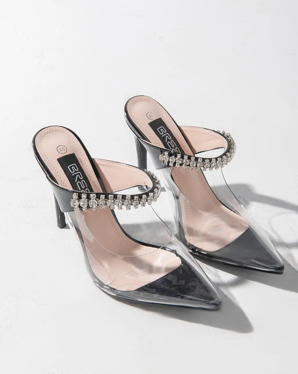 Transparent Mules - Sandals - Black
