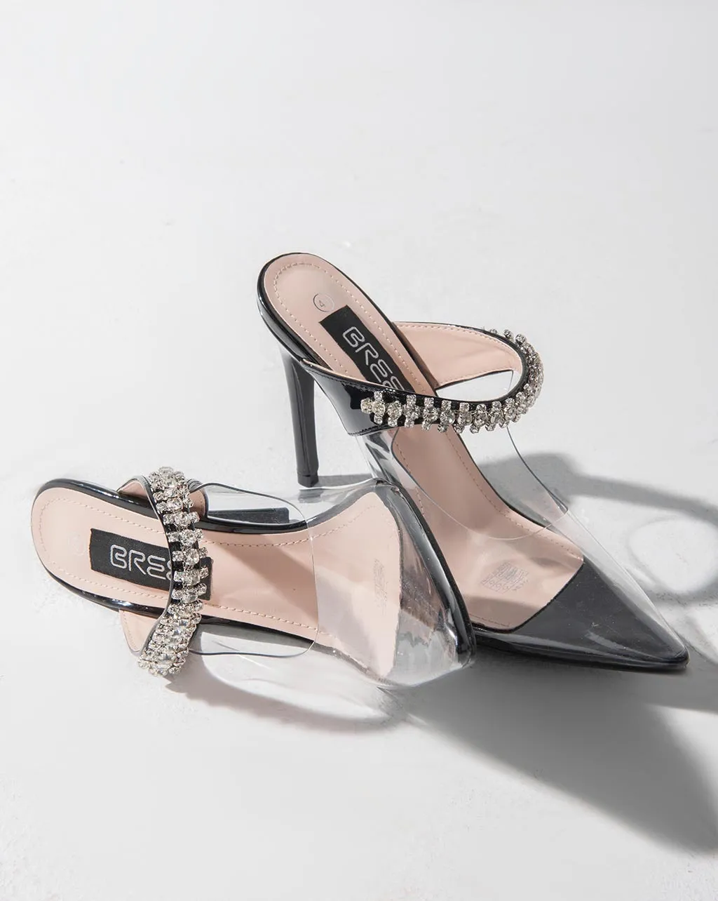 Transparent Mules - Sandals - Black
