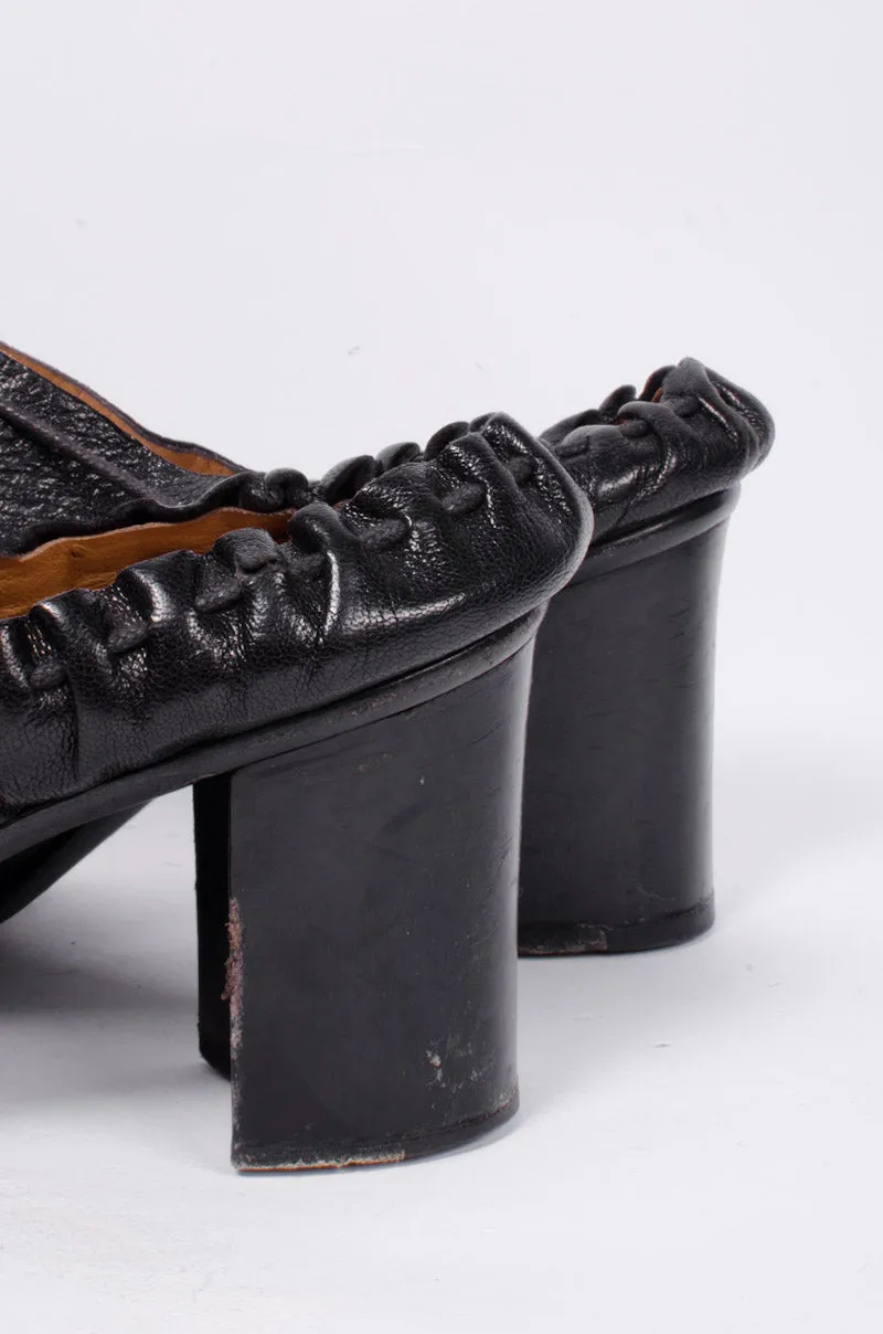 VINTAGE BLACK MULES