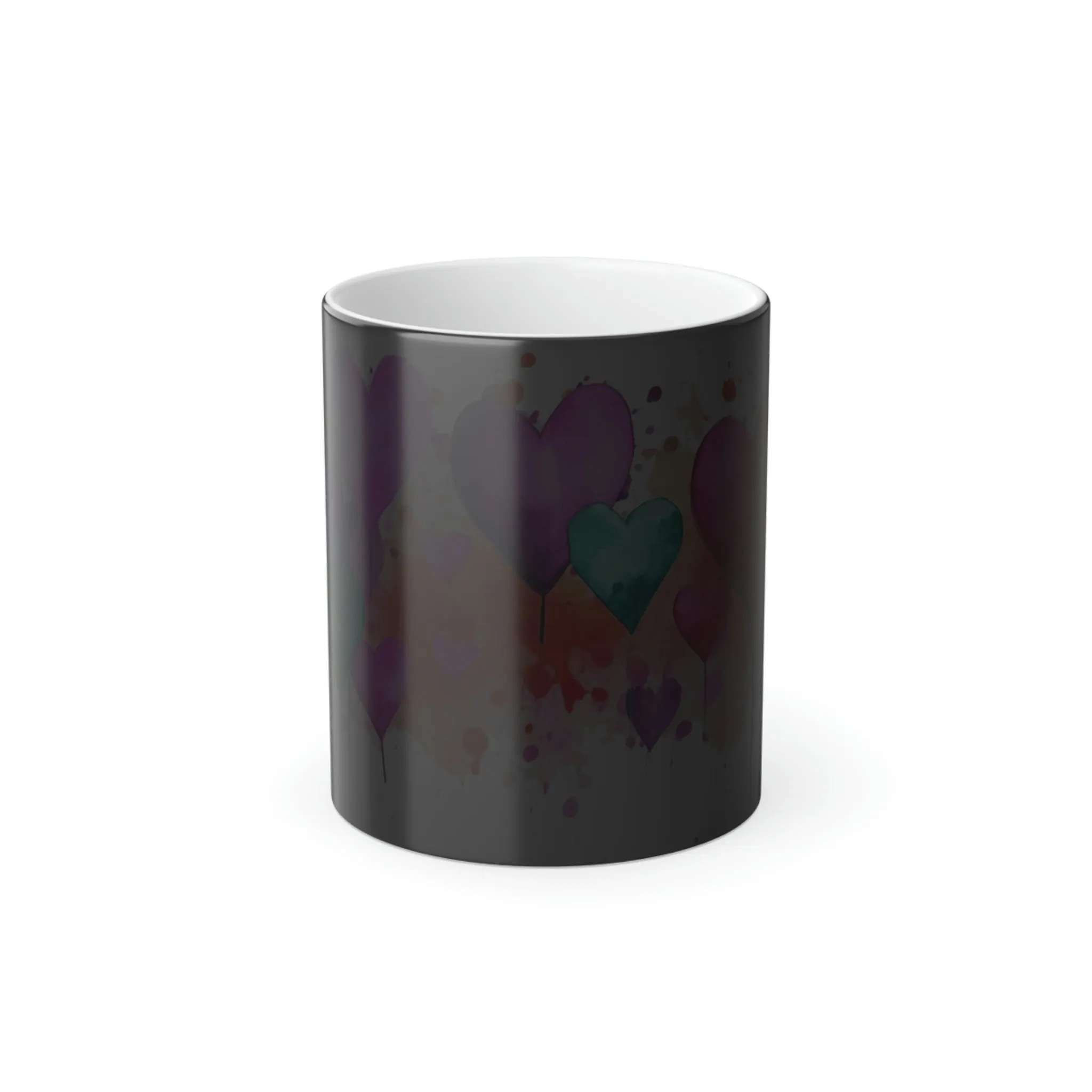 Watercolor Hearts - Magic Mug - Perfect Gift for the Mom, Mama, Sister, Grandma or as a House Warming Present