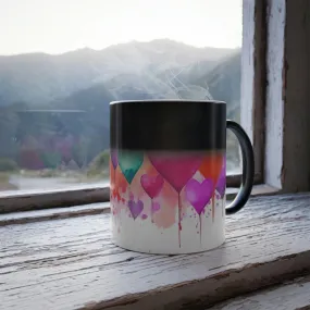 Watercolor Hearts - Magic Mug - Perfect Gift for the Mom, Mama, Sister, Grandma or as a House Warming Present