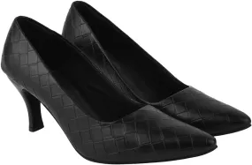Womens Classic Black Heels  Pointed Toe High Heel Pump  Elegant Stiletto Heels for Office, Party, or Evening Wear