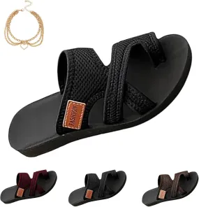 Women's Comfortable Breathable Mesh Flip Flops, Hollow Mesh FlipFlops with Arch Support Comfortable Beach Sandals