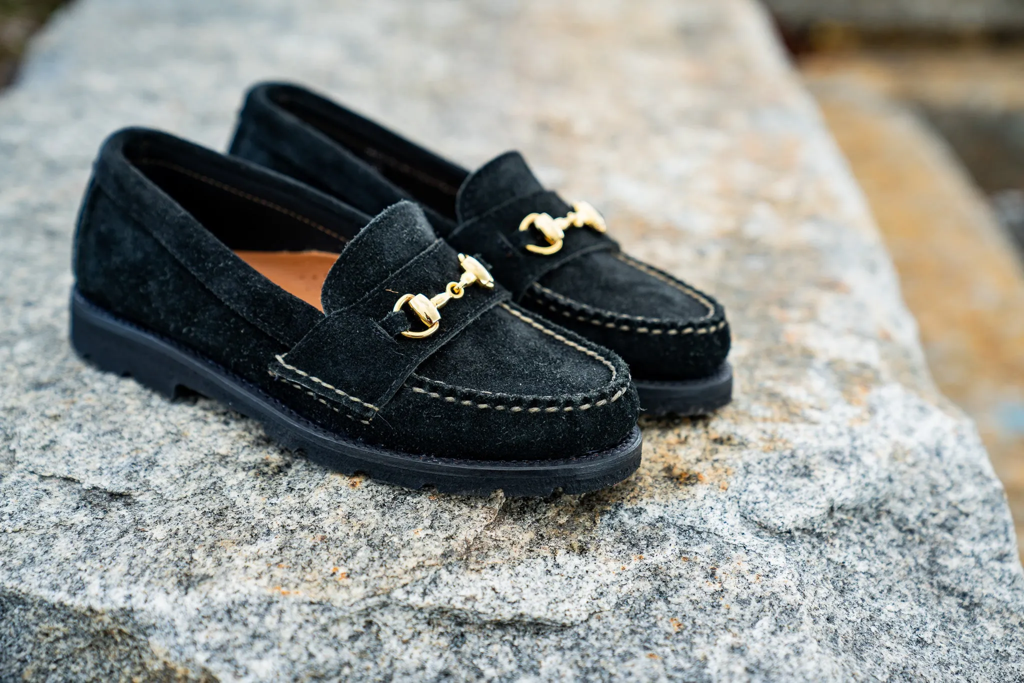 Women's Horsebit Loafer LH - Black Orion Fleshout